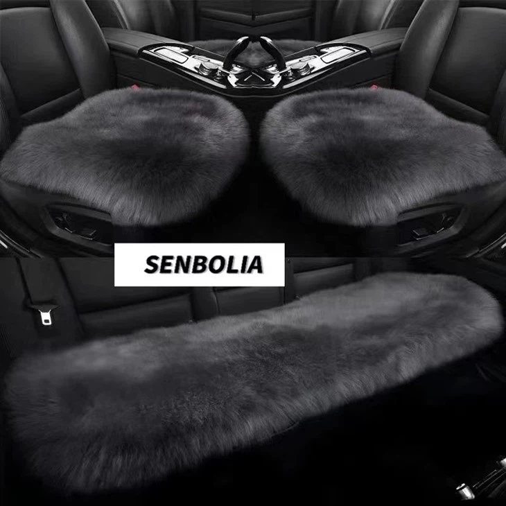 Real Fur Fashion Car Seat Cushion 3 Pcs/set