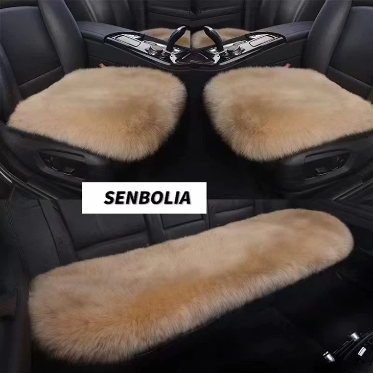 Real Fur Fashion Car Seat Cushion 3 Pcs/set